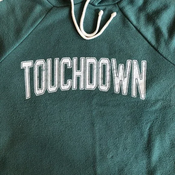 Grayson/Threads Soft Cropped Hoodie Green Long Sleeve Sweatshirt Top - Picture 2 of 12